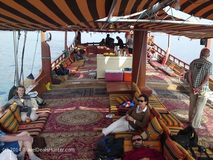 Oman - Musandhab - Khasab dhow fjord cruise - onboard