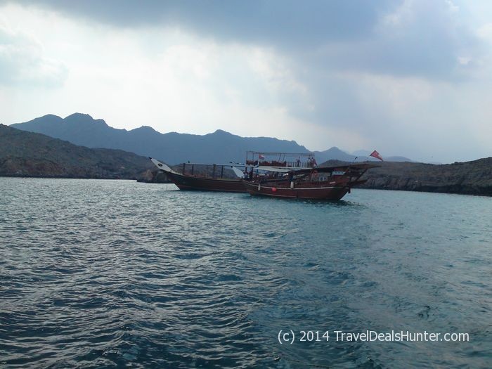 Oman - Musandhab - Khasab dhow fjord cruise - Seebi Island swimming stop