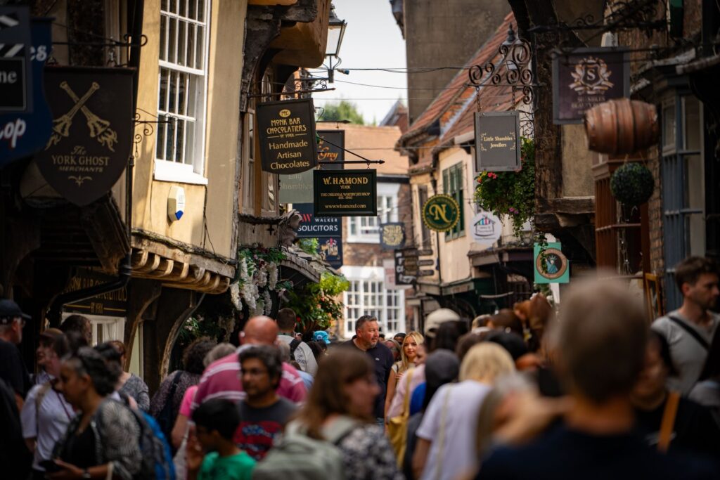 The Shambles, a historic cobbled street in York, England